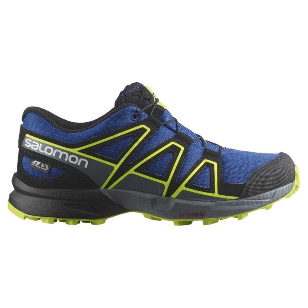 Salomon Childrens/Kids Speedcross Waterproof Shoes / Blue/Black/Lime